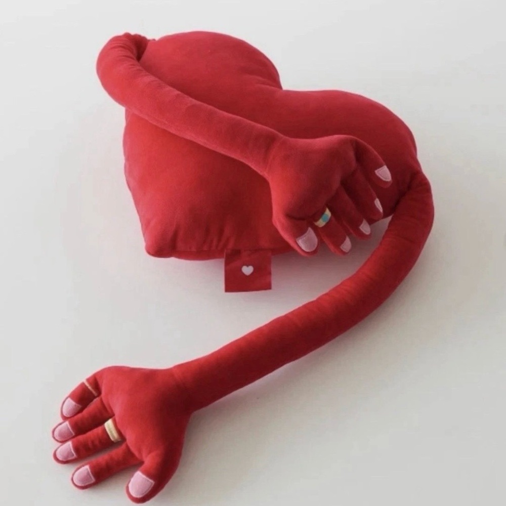 Cj Hendry x Tony’s Heart-Shaped Red Pillow with Arms